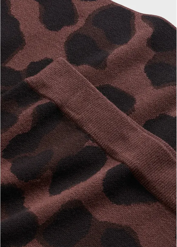 Stickad kjol med jacquardm&ouml;nster, bonprix