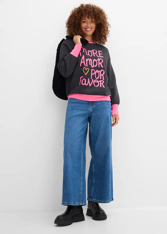 Sweatshirt i bomullsmix, bonprix
