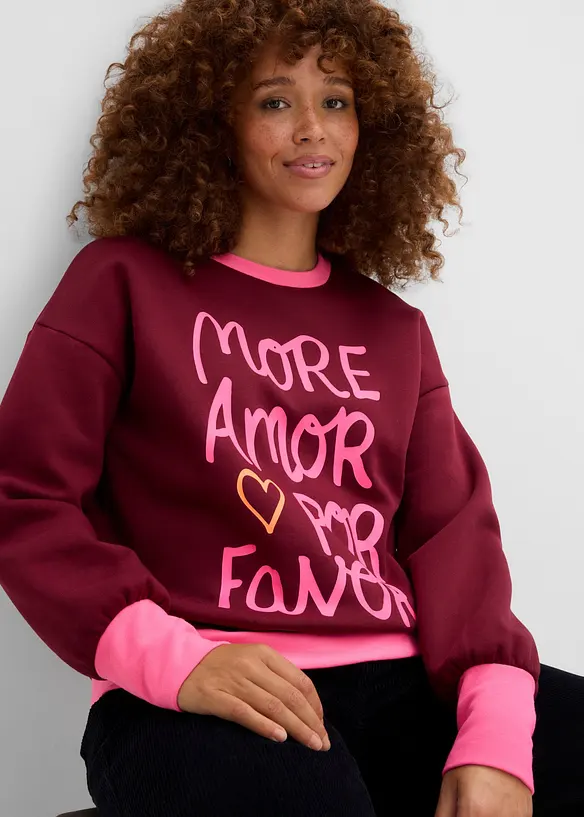 Sweatshirt i bomullsmix, bonprix