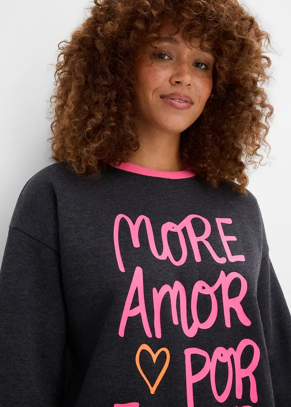 Sweatshirt i bomullsmix, bonprix