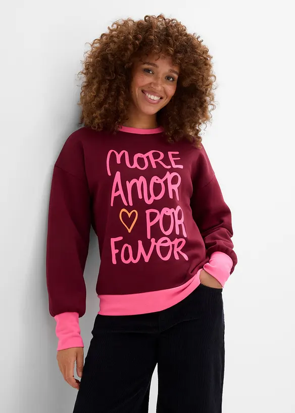 Sweatshirt i bomullsmix, bonprix