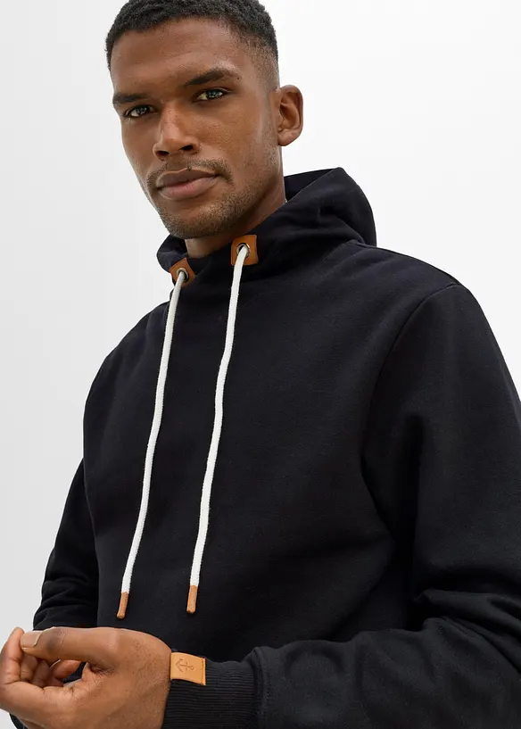 Sweatshirt med huva, normal passform, bonprix