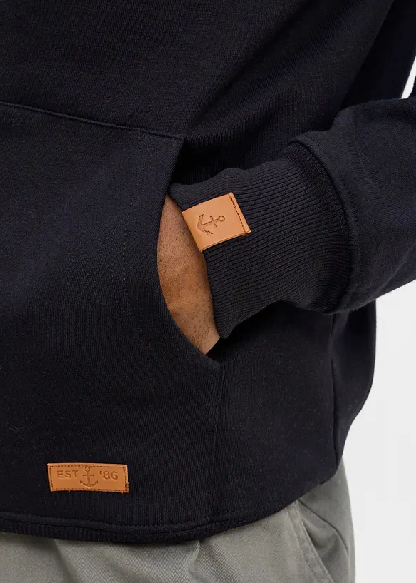 Sweatshirt med huva, normal passform, bonprix