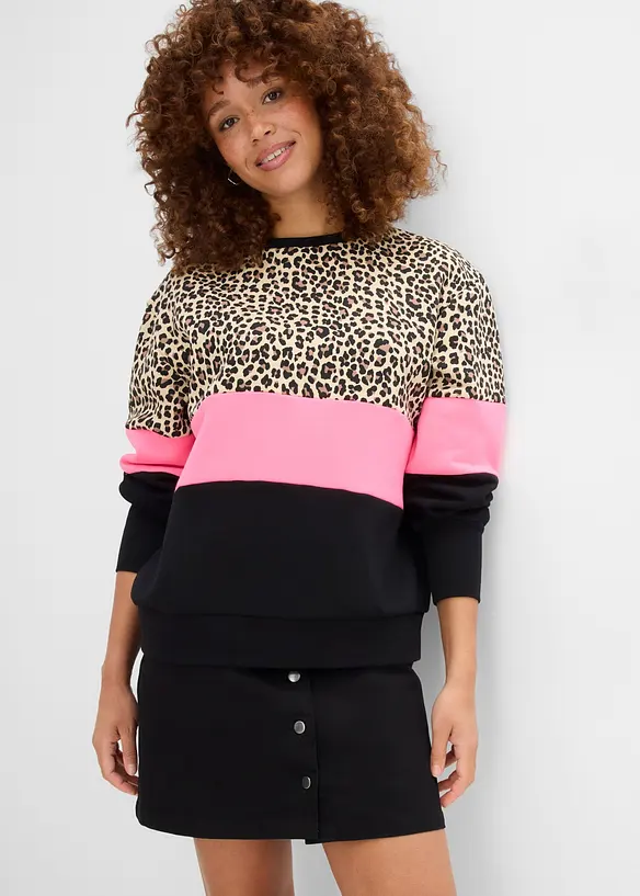Sweatshirt i bomullsmix, bonprix