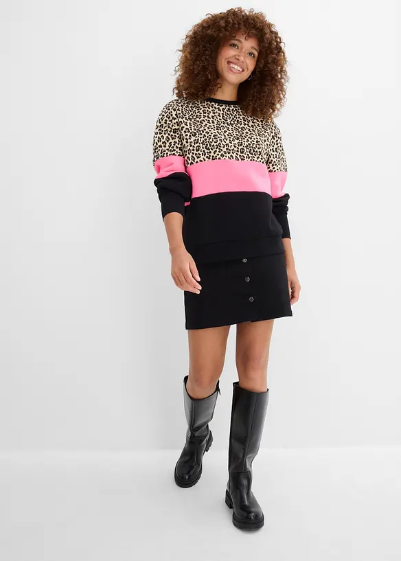 Sweatshirt i bomullsmix, bonprix