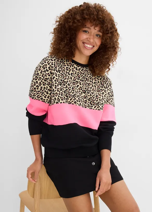 Sweatshirt i bomullsmix, bonprix