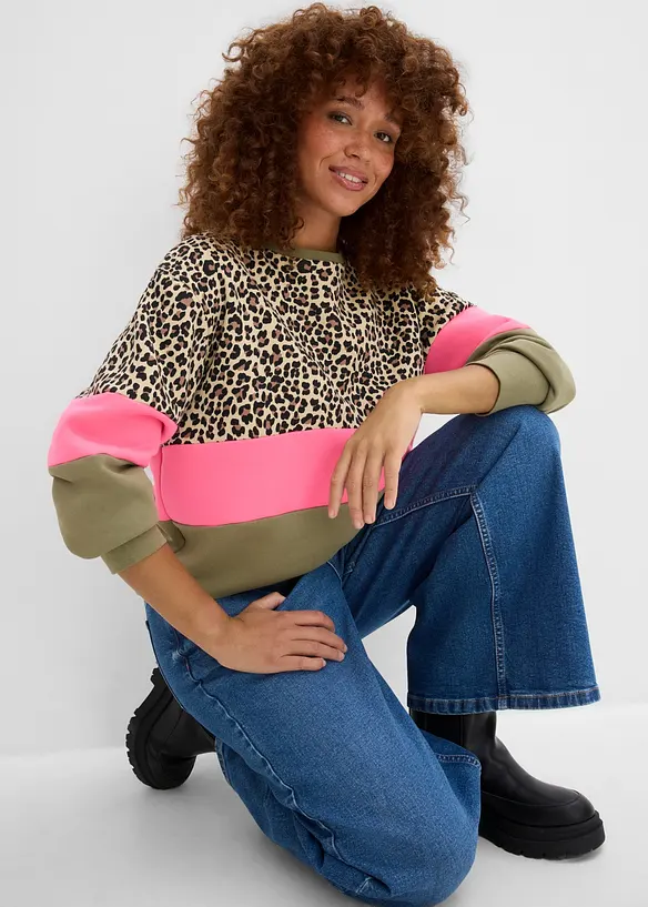 Sweatshirt i bomullsmix, bonprix