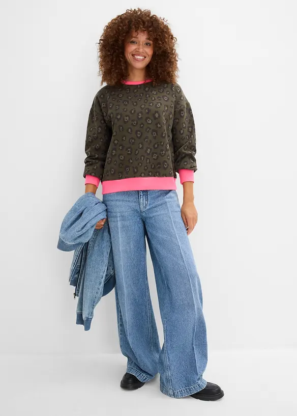 Sweatshirt i bomullsmix, bonprix