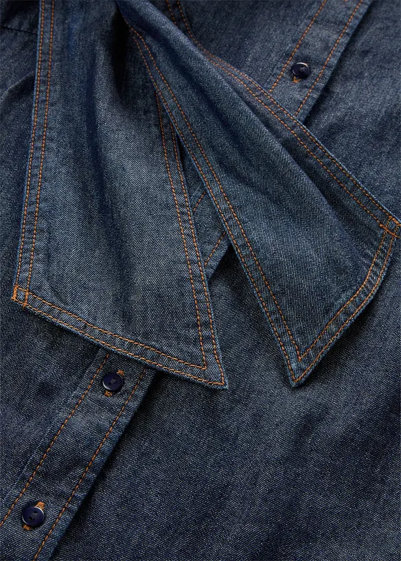 Jeansblus av ekologisk bomull, bonprix
