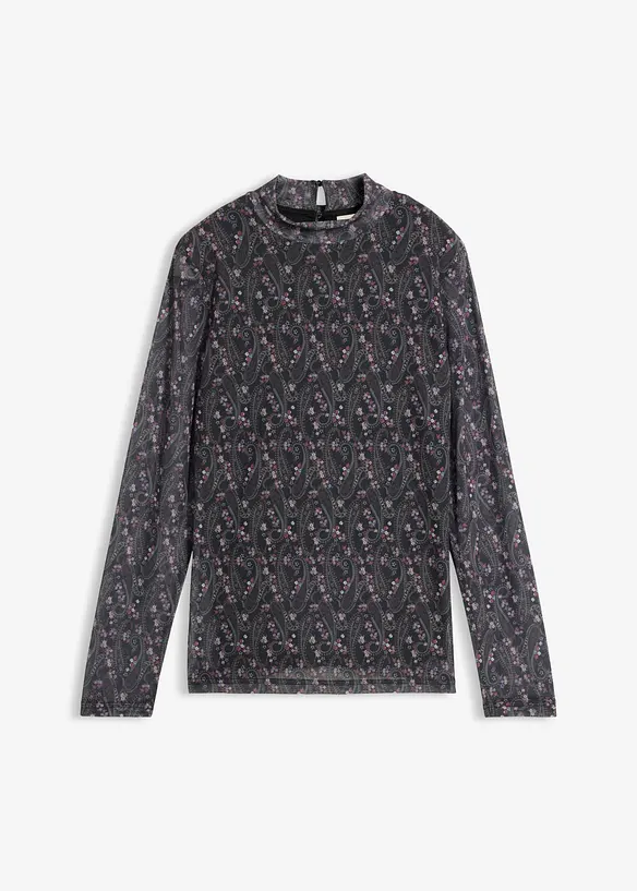L&aring;ng&auml;rmad topp av tunn mesh, bonprix