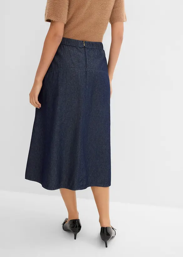 Jeanskjol i ekologisk bomull, bonprix