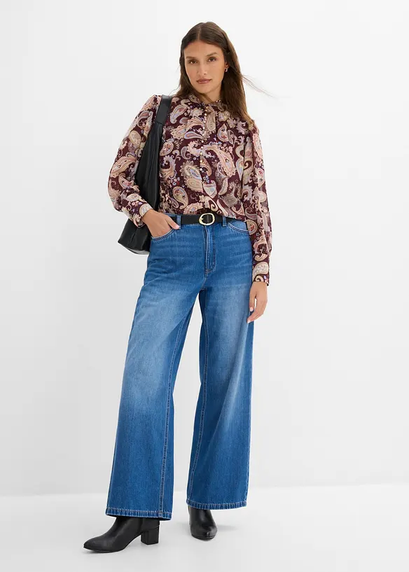 Wide Leg-jeans, High Waist, bonprix