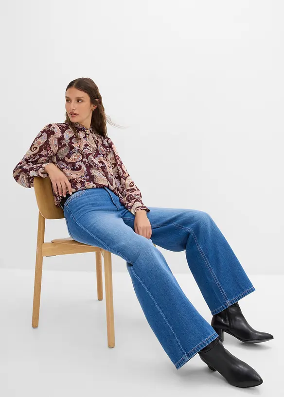 Wide Leg-jeans, High Waist, bonprix