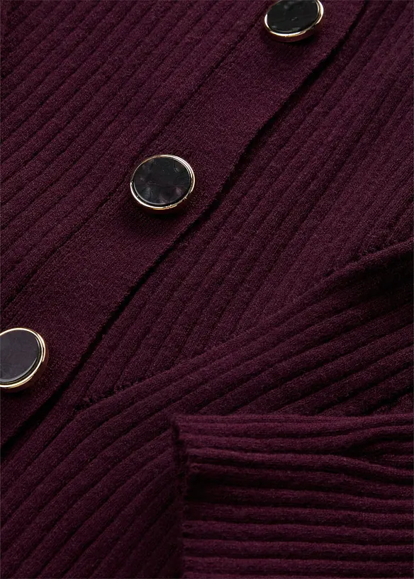Finstickad cardigan i viskosmix, bonprix