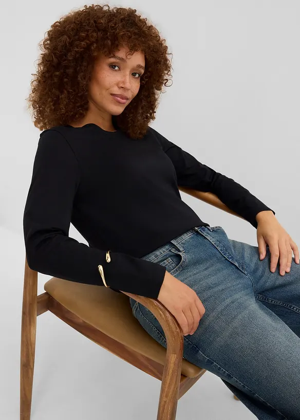 L&aring;ng&auml;rmad topp (6-pack), bonprix