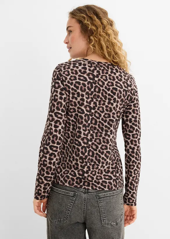 L&aring;ng&auml;rmad topp i ekologisk bomull med stretch (3-pack), bonprix