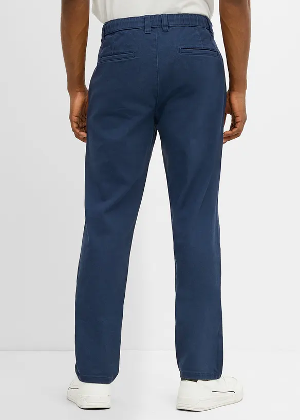 Stretchiga chinos, raka och vida ben, klassisk passform, bonprix