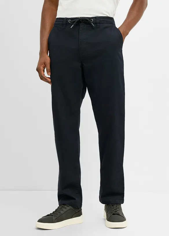 Stretchiga chinos, raka och vida ben, klassisk passform, bonprix