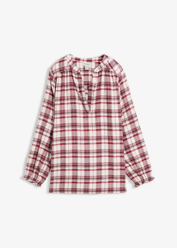 Blustunika av bomullsflanell, bonprix