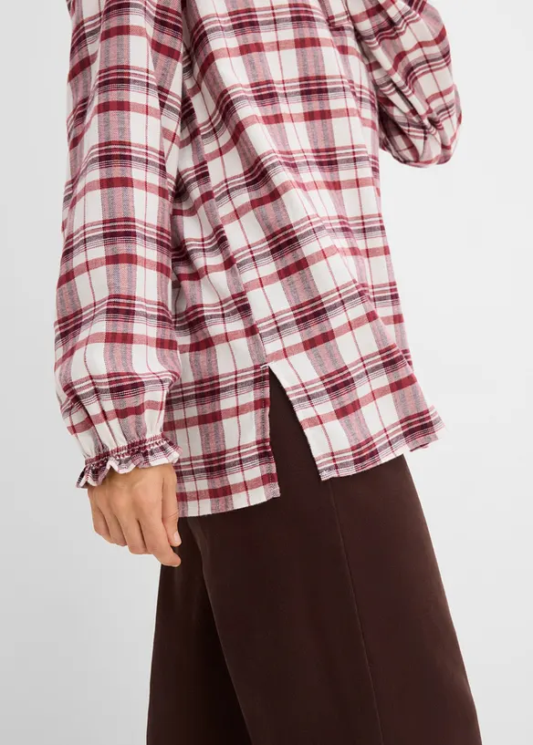 Blustunika av bomullsflanell, bonprix