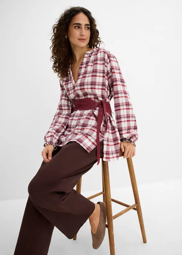 Blustunika av bomullsflanell, bonprix