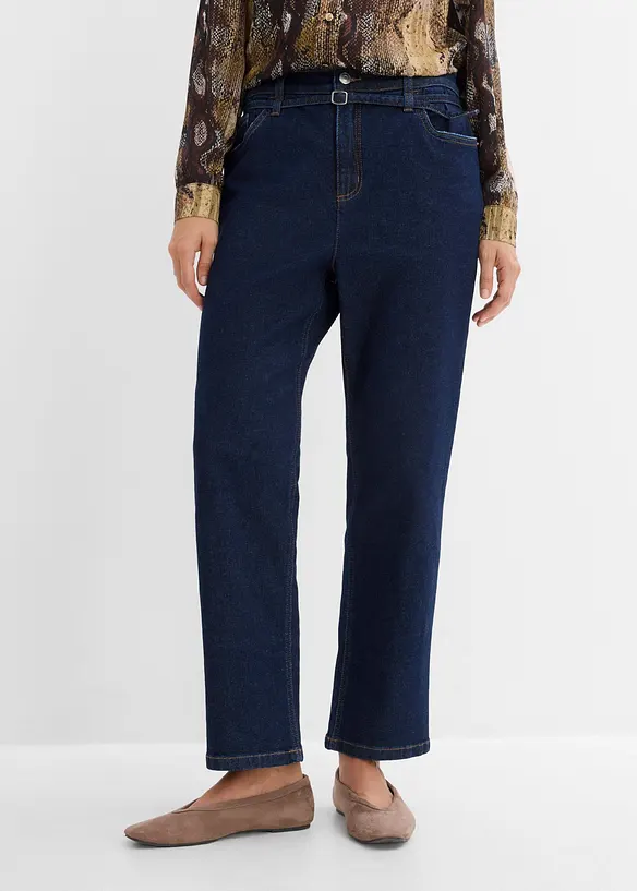 Straight Jeans High Waist, cropped, bonprix
