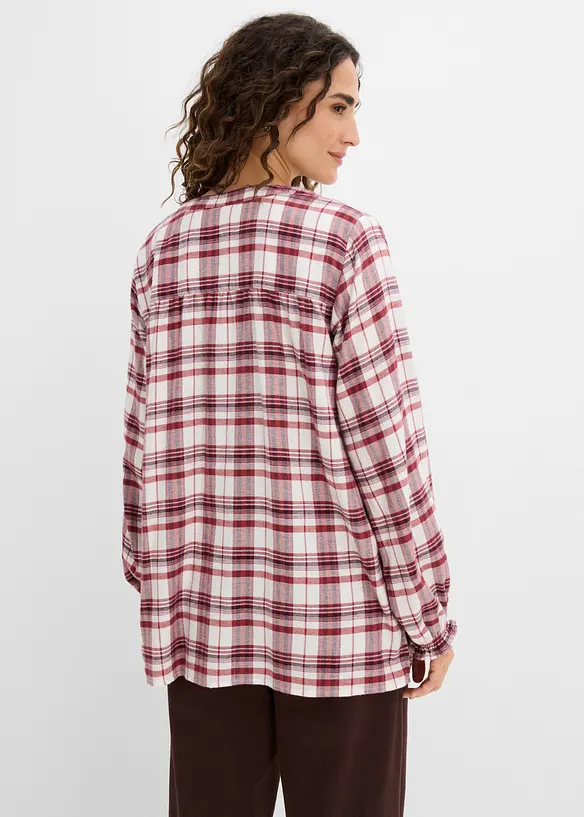 Blustunika av bomullsflanell, bonprix