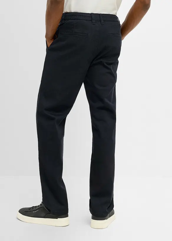 Stretchiga chinos, raka och vida ben, klassisk passform, bonprix