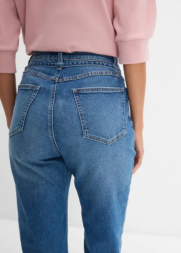 Straight Jeans High Waist, cropped, bonprix
