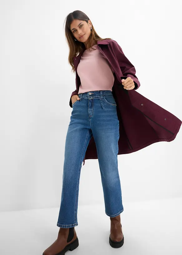 Straight Jeans High Waist, cropped, bonprix