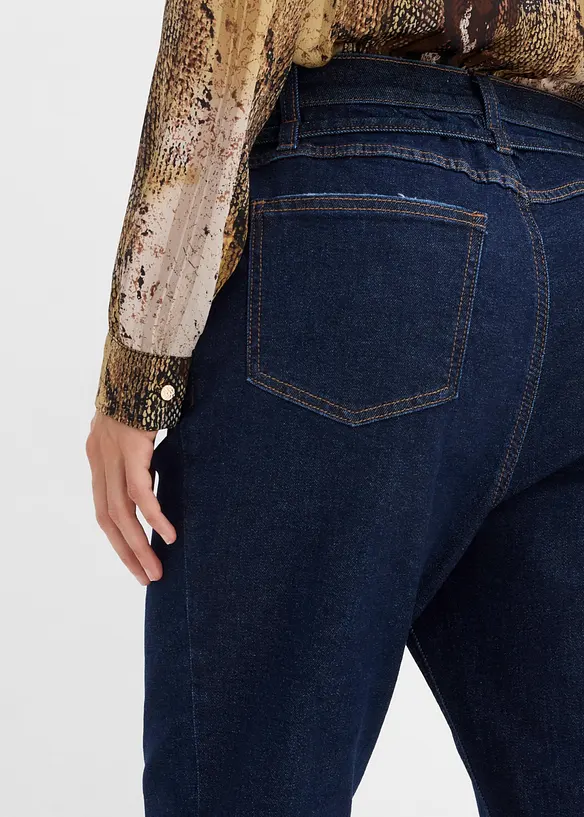 Straight Jeans High Waist, cropped, bonprix
