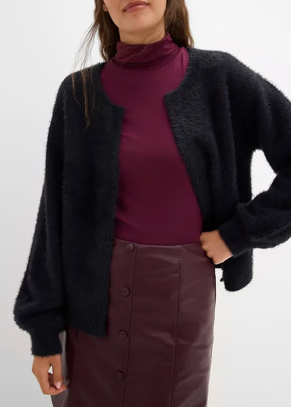 Grovstickad cardigan, bonprix