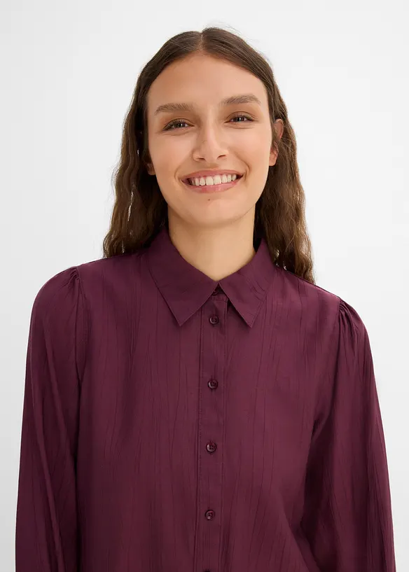 Blus av viskosmix med struktur, bonprix
