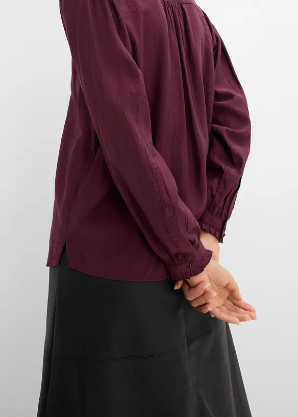 Blus av viskosmix med struktur, bonprix