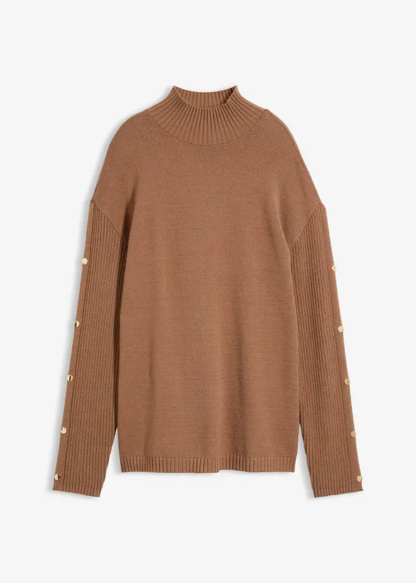 Finstickad tr&ouml;ja av mjuk viskosmix, bonprix