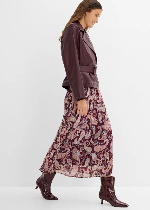 Kort trenchcoat i skinnimitation, bonprix
