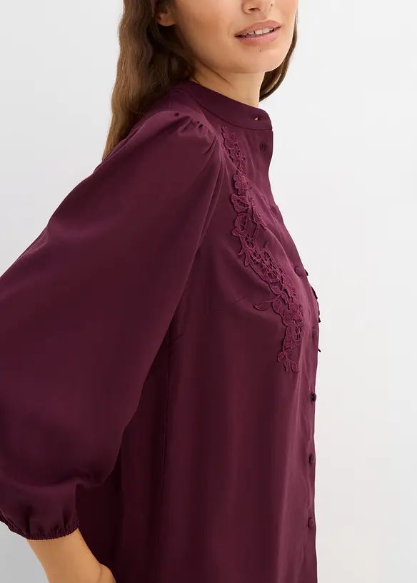Blus av lyocellmix med mjukt fall, bonprix