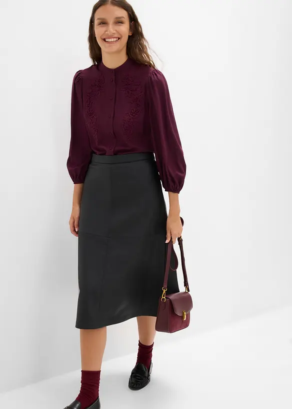 Blus av lyocellmix med mjukt fall, bonprix