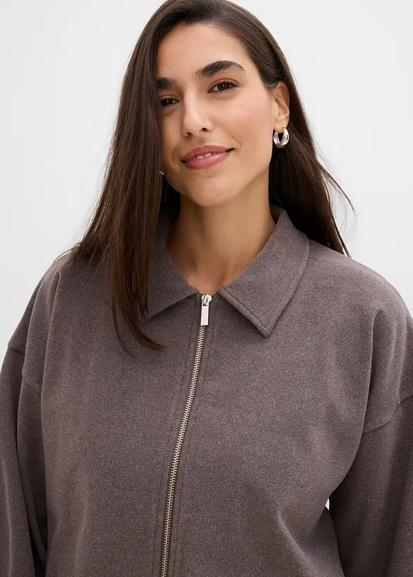 Cardigan med yllelook, bonprix