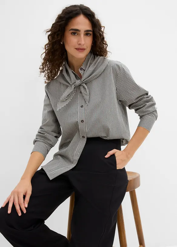 Blus med avtagbar sjaldetalj, bonprix