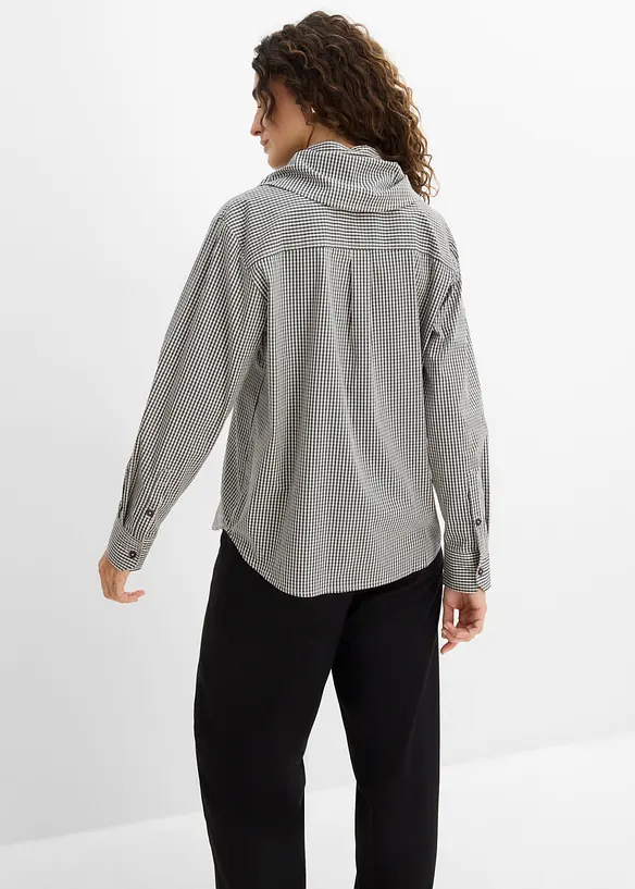 Blus med avtagbar sjaldetalj, bonprix
