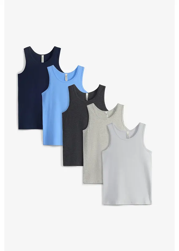 Linne med ekologisk bomull (5-pack), bonprix