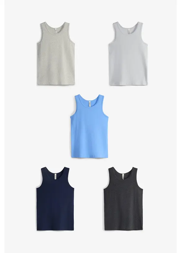 Linne med ekologisk bomull (5-pack), bonprix