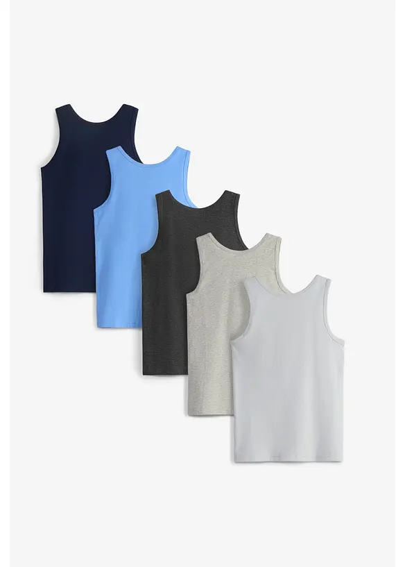 Linne med ekologisk bomull (5-pack), bonprix