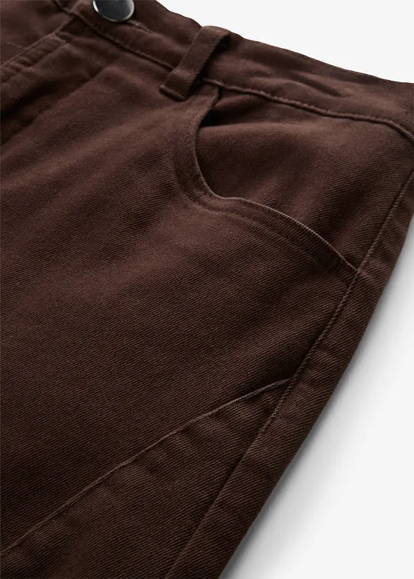 Barrelbyxa i twill av bomullsmix, bonprix