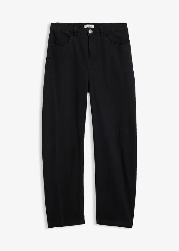 Barrelbyxa i twill av bomullsmix, bonprix