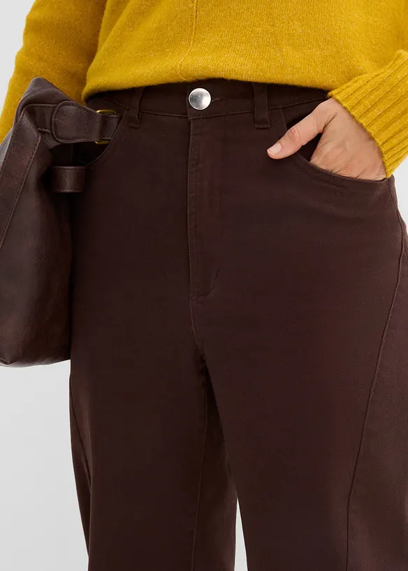 Barrelbyxa i twill av bomullsmix, bonprix