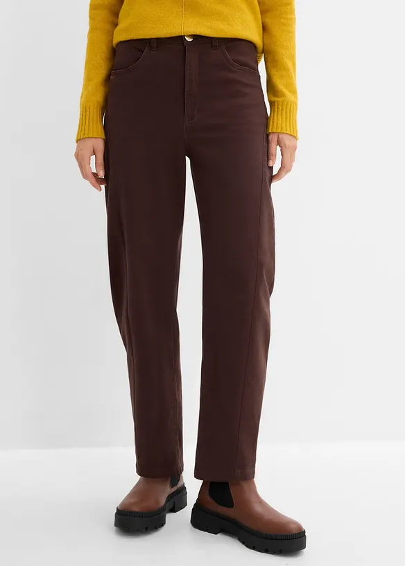 Barrelbyxa i twill av bomullsmix, bonprix