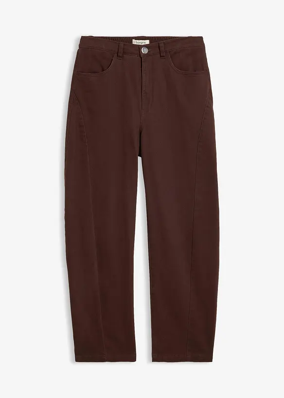 Barrelbyxa i twill av bomullsmix, bonprix
