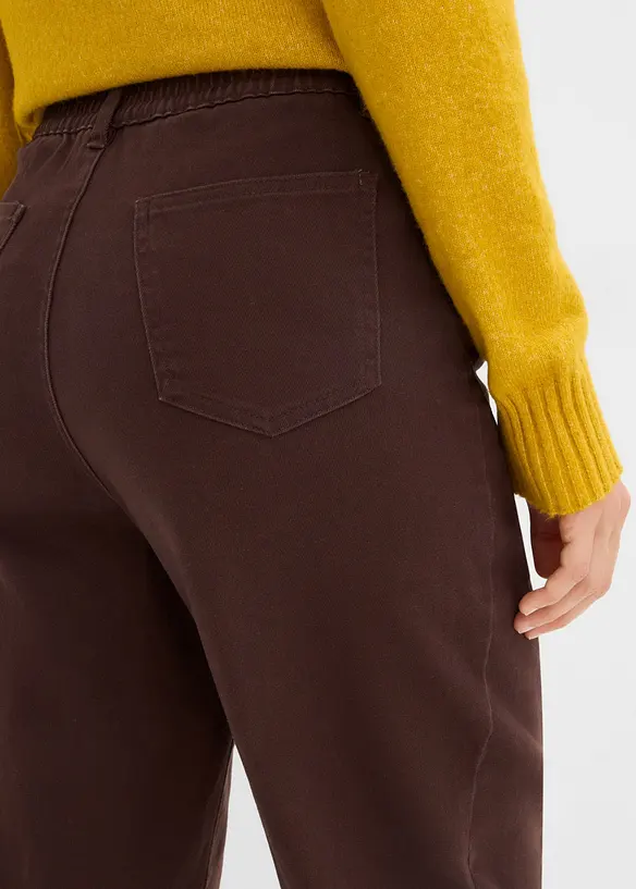 Barrelbyxa i twill av bomullsmix, bonprix